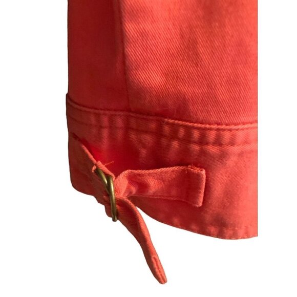 Women's Democracy Vest Orange Small PETITE Button Front Pockets Cotton NWOT USA - Picture 6 of 9